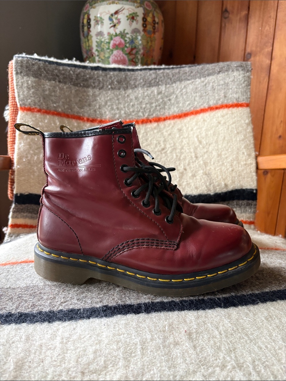 Doc Martin’s Burgundy Patent Lace Up Boot 7